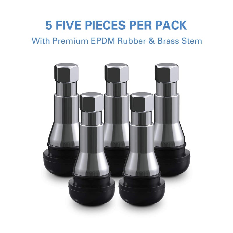 CKAuto صمامات إطارات مطاطية CKAuto TR413AC كروم (عبوة 5)  - Image 4